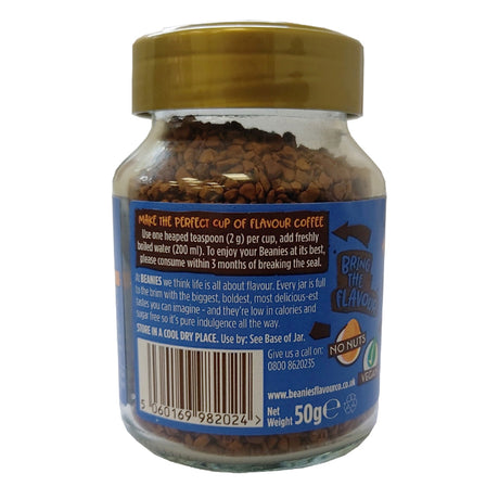 Beanies Nutty Hazelnut Flavoured Instant Coffee 50g