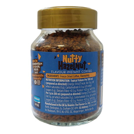 Beanies Nutty Hazelnut Flavoured Instant Coffee 50g
