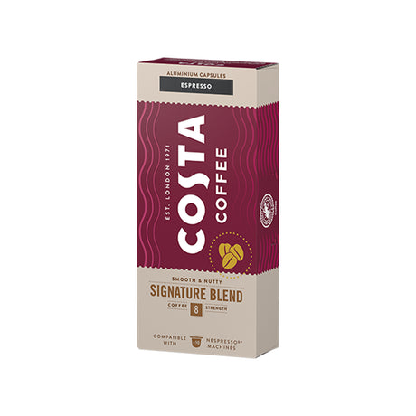 Costa Coffee Signature Blend Espresso 10 Capsule Nespresso Compatible Pods