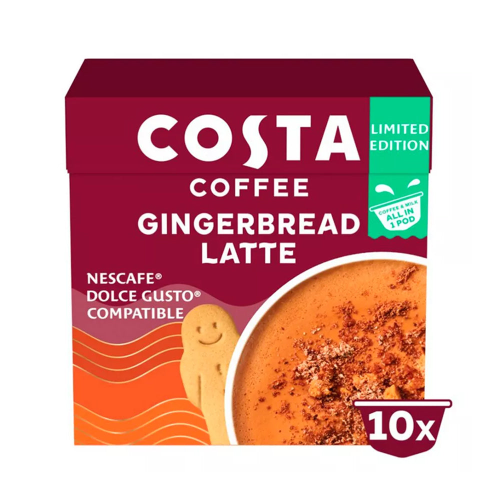 Costa Coffee Dolce Gusto Compatible Gingerbread Latte Coffee Pods