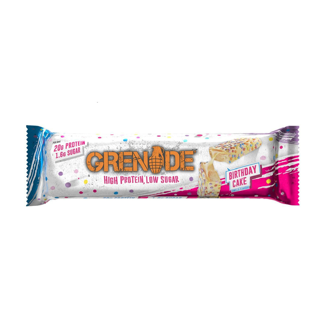 Grenade Birthday Cake Protein Bar