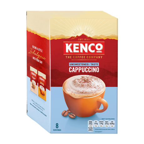 Kenco Cappuccino Unsweetened Instant Coffee 8 Sachets