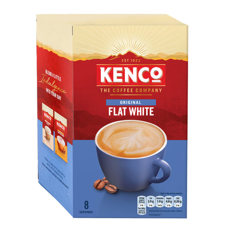 Kenco Flat White Instant Coffee 8 Sachets