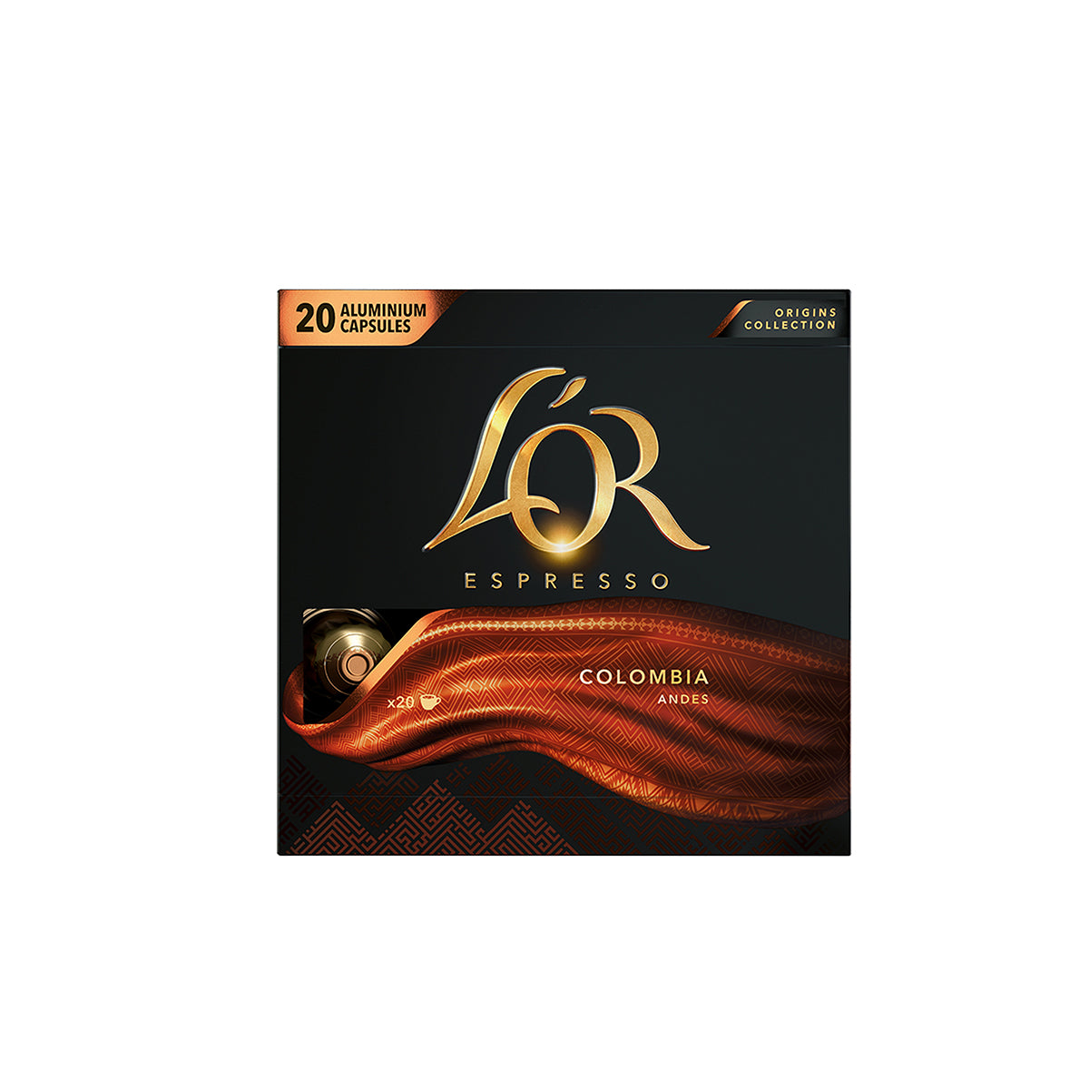 L'OR Colombia Espresso Coffee Capsules x20 Nespresso Compatible