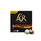 L'OR Colombia Espresso Coffee Capsules x20 Nespresso Compatible