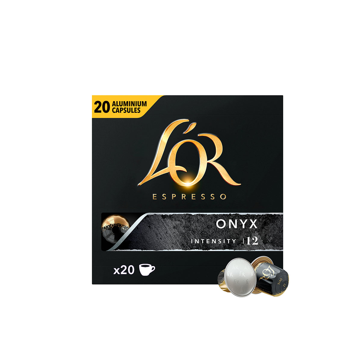 L'OR Onyx Espresso Coffee Capsules x20 Nespresso Compatible