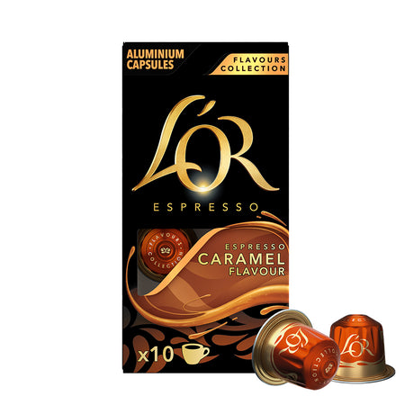 L'OR Espresso Caramel Flavour Coffee Capsules x10 Nespresso Compatible