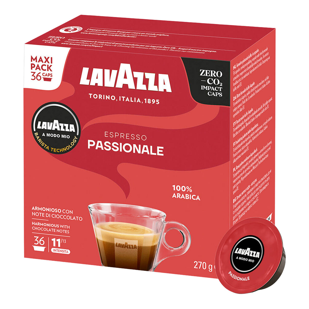 Lavazza A Modo Mio Espresso Passionale 36 Coffee Pods