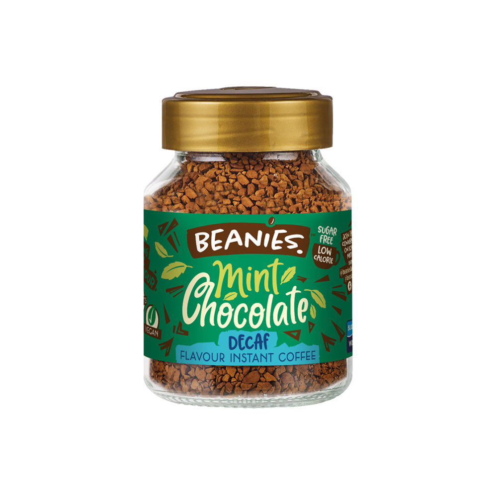 Beanies DECAF Mint Chocolate Flavoured Coffee 50g