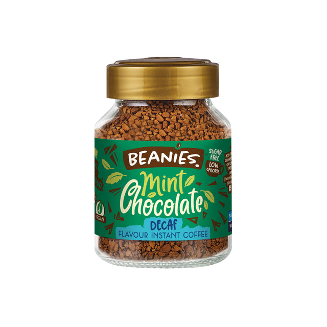 Beanies DECAF Mint Chocolate Flavoured Coffee 50g