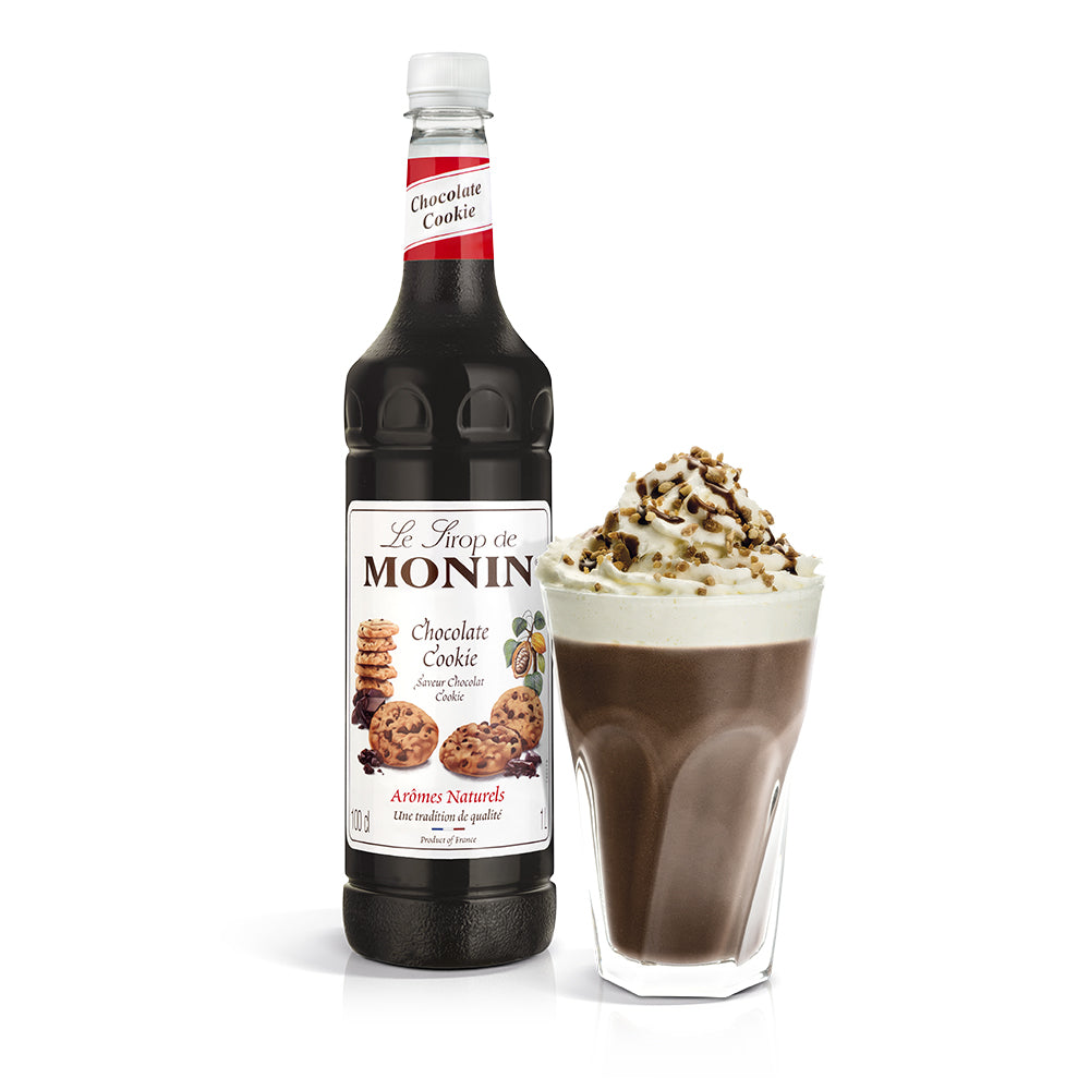 Monin Chocolate Cookie Syrup 1L With Drink