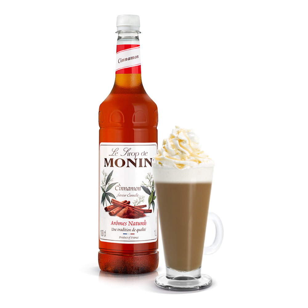 Monin Cinnamon Syrup 1L With Drink