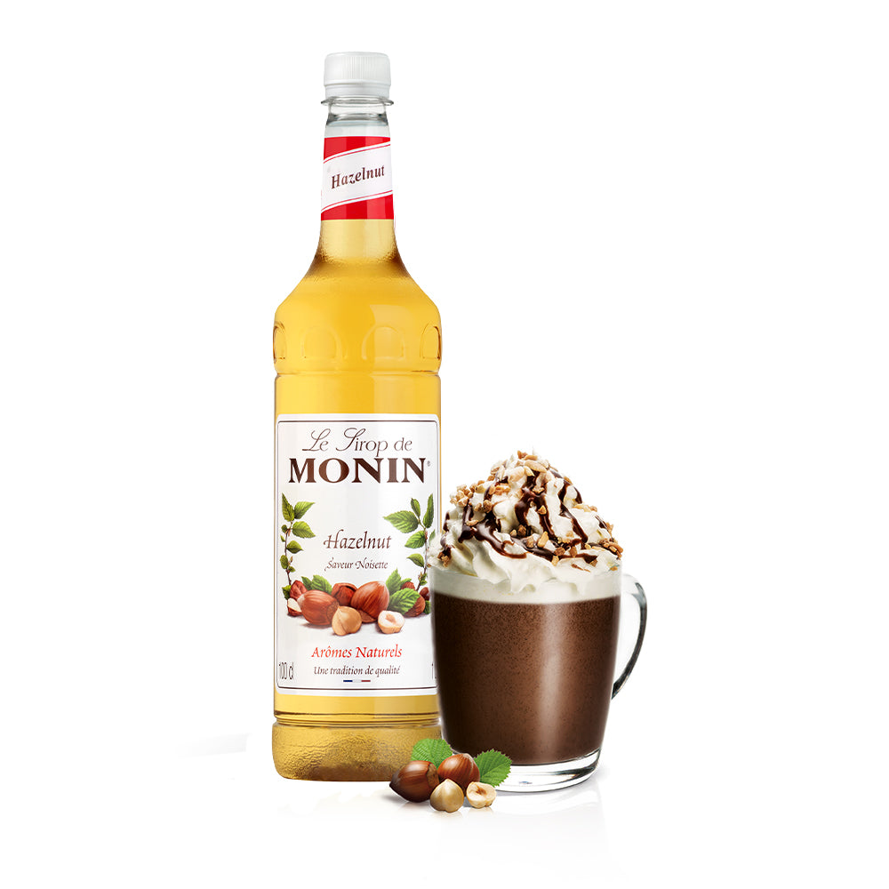 Monin Hazelnut Syrup 1L With Drink