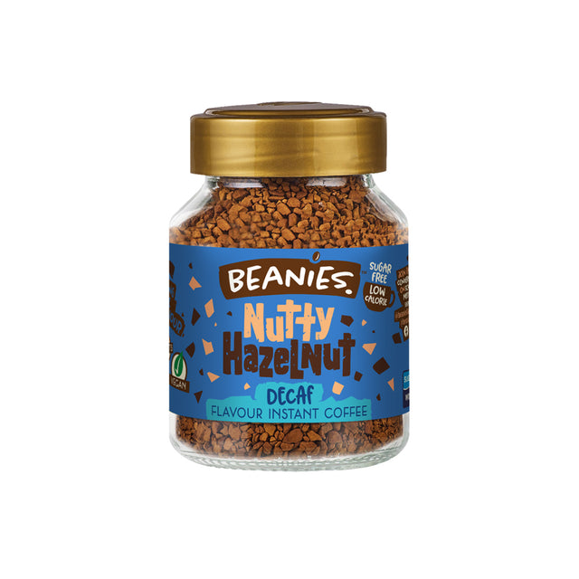 Beanies DECAF Nutty Hazelnut Flavoured Coffee 50g