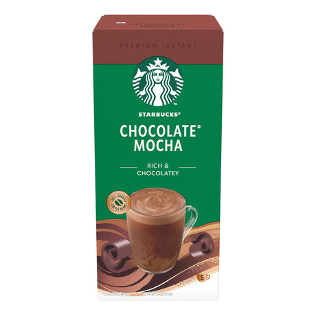 Starbucks Chocolate Mocha instant coffee packaging on a white background