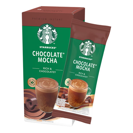 Starbucks Chocolate Mocha instant coffee packaging on a white background