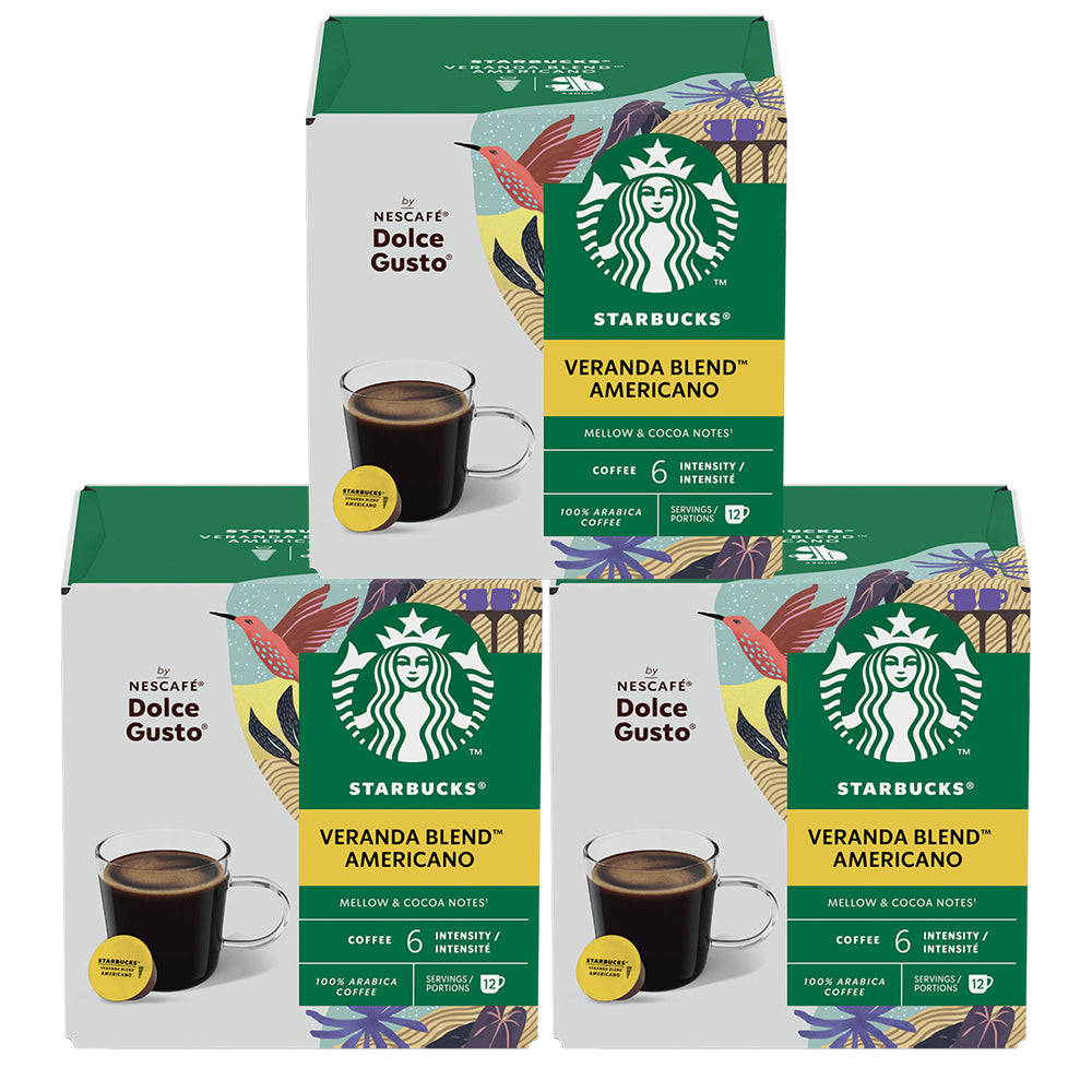 Nescafé Dolce Gusto Starbucks Americano Veranda Blend Coffee Pods 3x12  Drinks