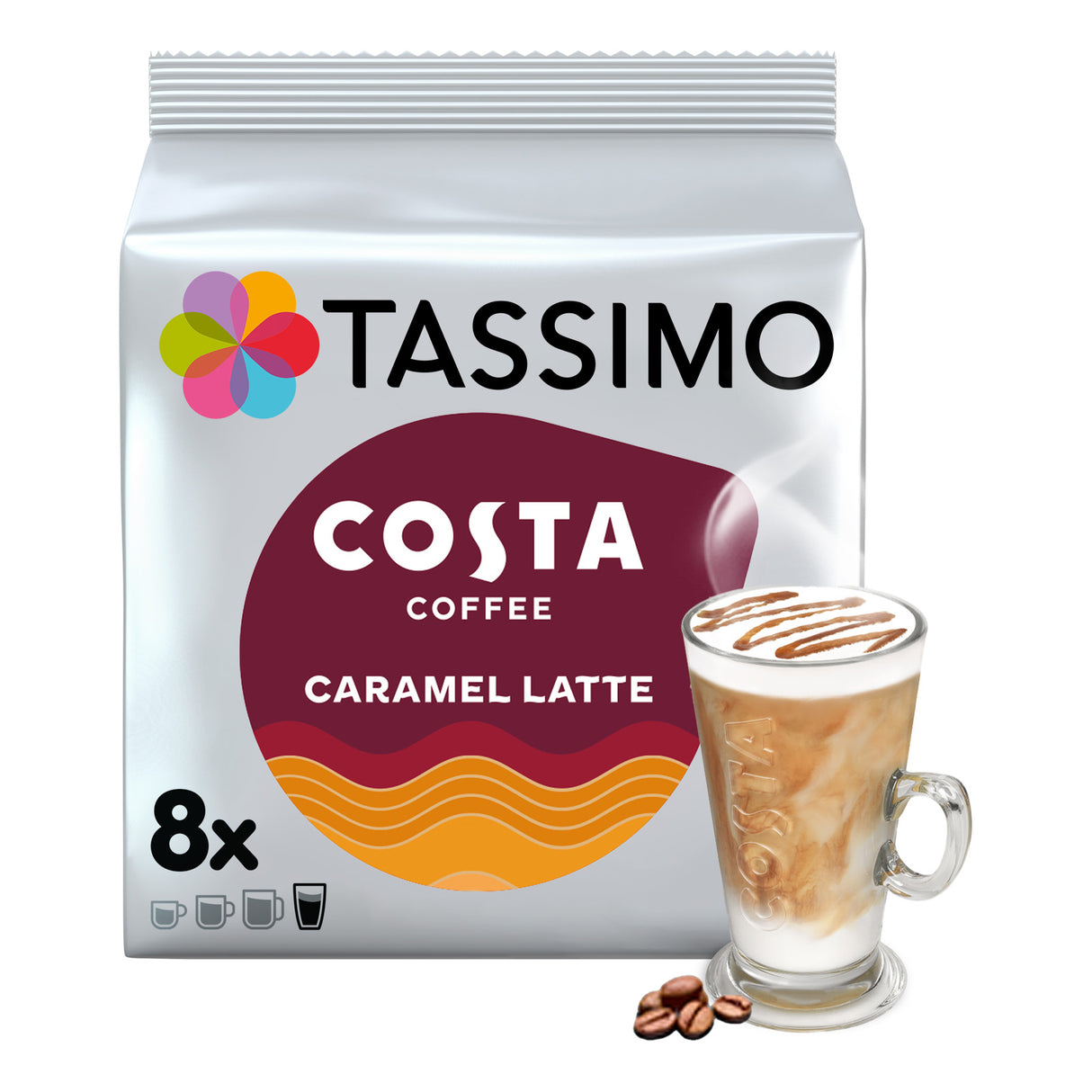 Tassimo Costa Latte Caramel Coffee Pods