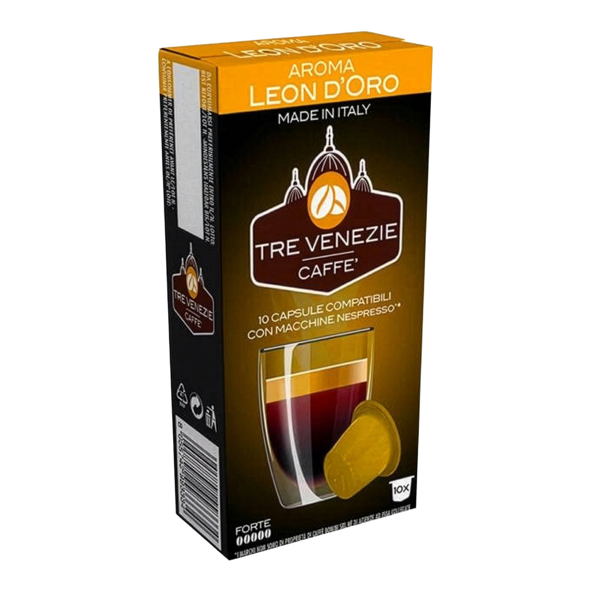Tre Venezie Caffe Leon d'Oro 10 Capsule Nespresso Compatible Pods ...