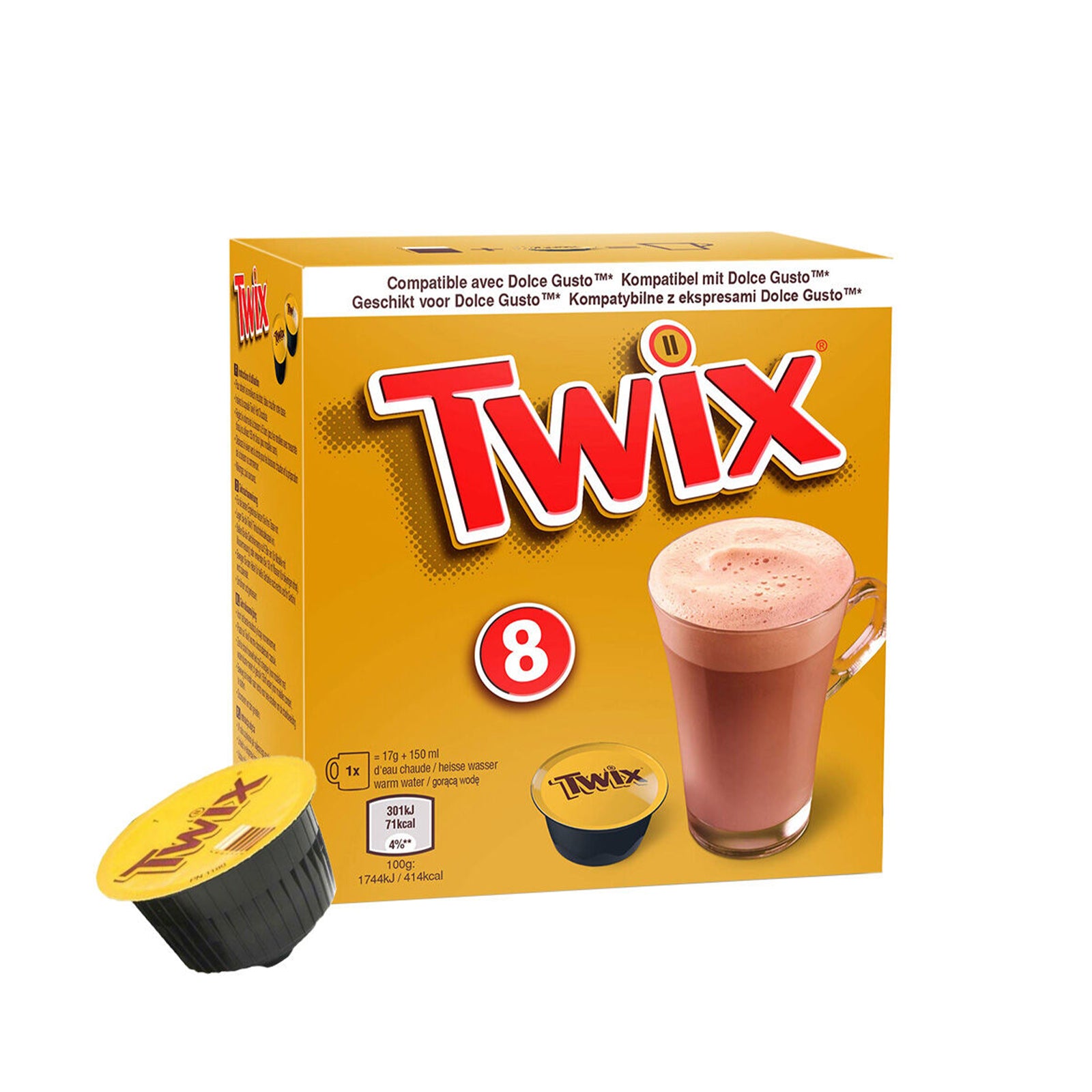 Twix Dolce Gusto Compatible Hot Chocolate Pods x8 Stormbrew