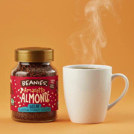 Beanies Amaretto Almond Decaf Flavoured Instant Coffee 50g