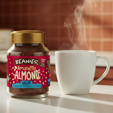 Beanies Amaretto Almond Decaf Flavoured Instant Coffee 50g