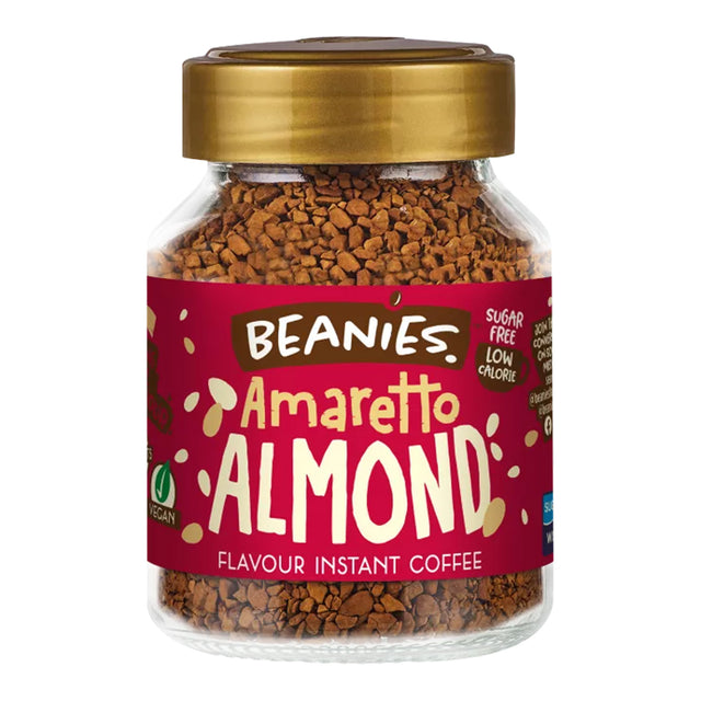 Beanies Amaretto Almond Flavoured Coffee 50g jar