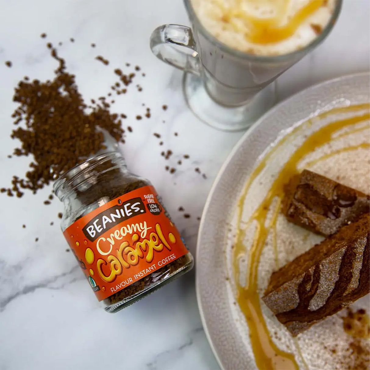 Beanies Creamy Caramel Flavoured Instant Coffee 50g