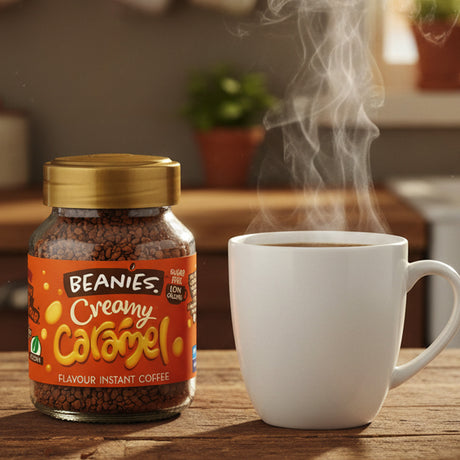 Beanies Creamy Caramel Flavoured Instant Coffee 50g