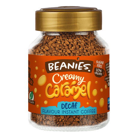 Beanies creamy caramel decaf 50g jar
