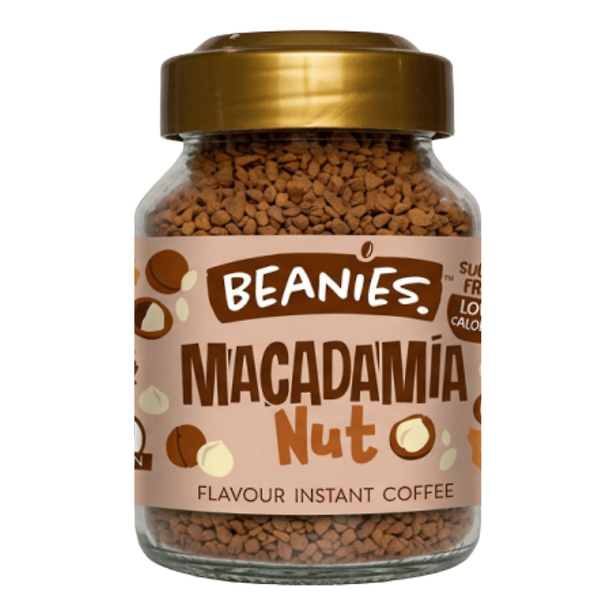 Beanies Macadamia Nut Flavoured Instant Coffee 50g