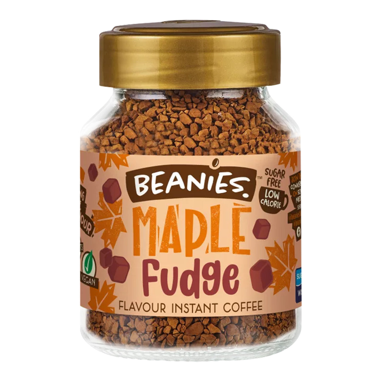 Beanies Maple Fudge Flavoured Instant Coffee 50g