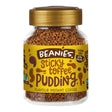 Jar of Beanies Sticky Toffee Pudding instant coffee on a white background