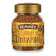 Jar of Beanies Sweet Cinnamon instant coffee on a white background