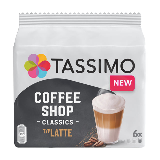 Tassimo Coffee Shop Classics Latte Coffee Pods