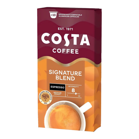 Costa Coffee Signature Blend Espresso 10 Capsule Nespresso Compatible Pods