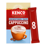 Kenco Cappuccino Unsweetened Instant Coffee 8 Sachets