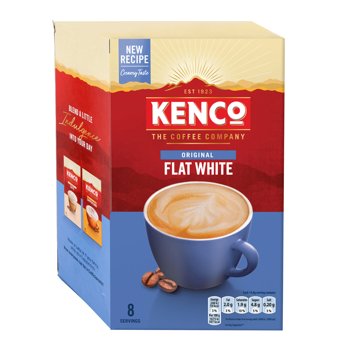 Kenco Flat White Instant Coffee 8 Sachets