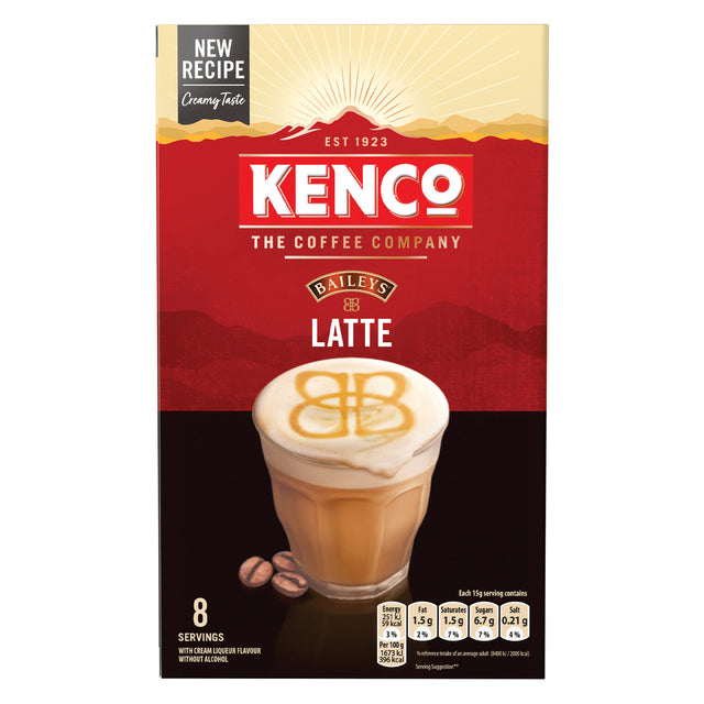 Kenco Baileys Latte Instant Coffee 8 Sachets