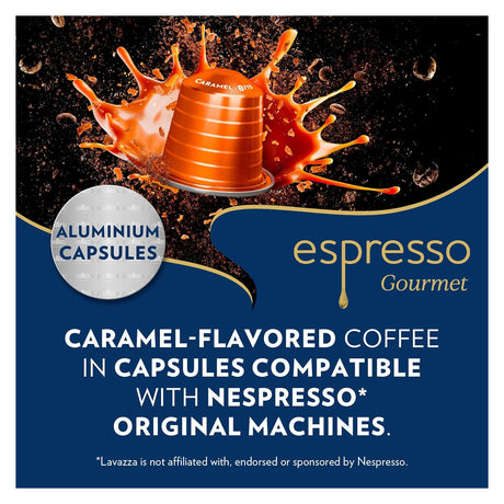 Lavazza Espresso Gourmet 10 Caramel Capsule Nespresso Compatible Pods