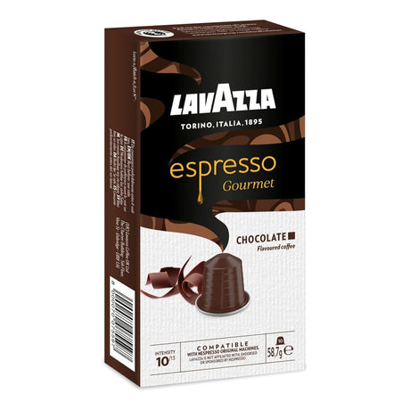 Lavazza Espresso Gourmet 10 Chocolate Capsule Nespresso Compatible Pods