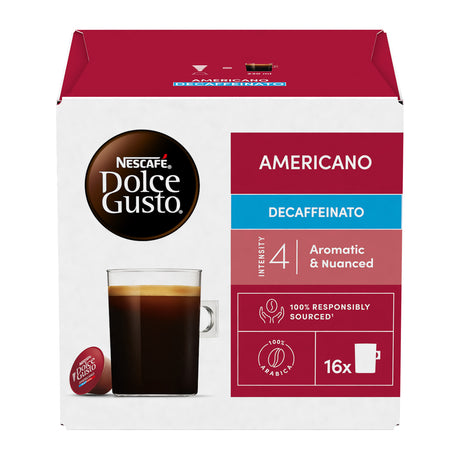 Nescafe Dolce Gusto Decaffeinato Americano coffee pods Pack