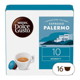 Nescafe Dolce Gusto Espresso Palermo coffee capsule box on a white background