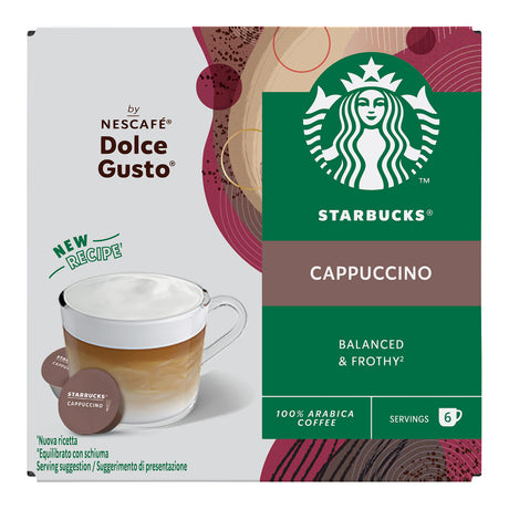 Dolce Gusto Starbucks Cappuccino Coffee Pods pack front