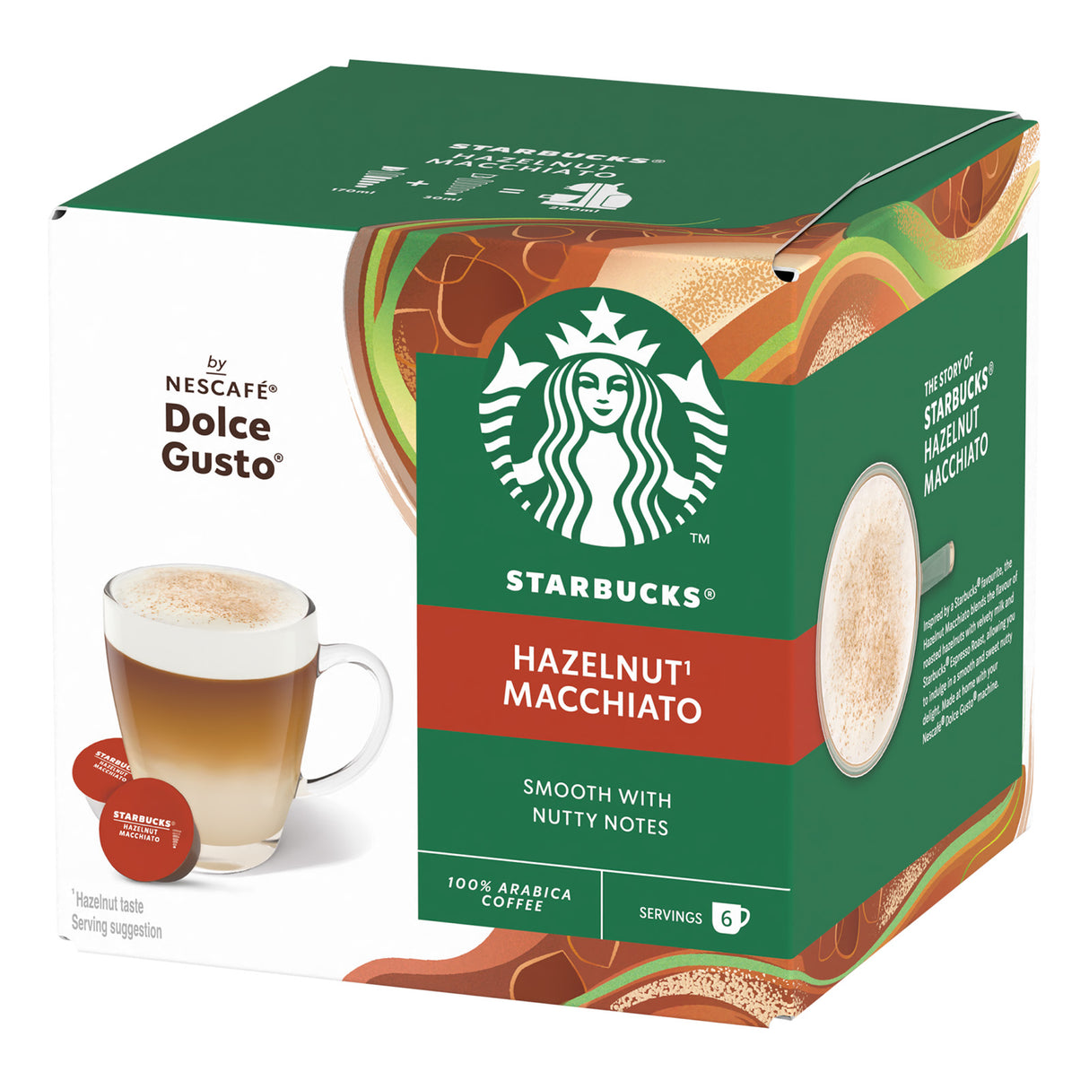 Starbucks Dolce Gusto Hazelnut Latte Macchiato Coffee Pods