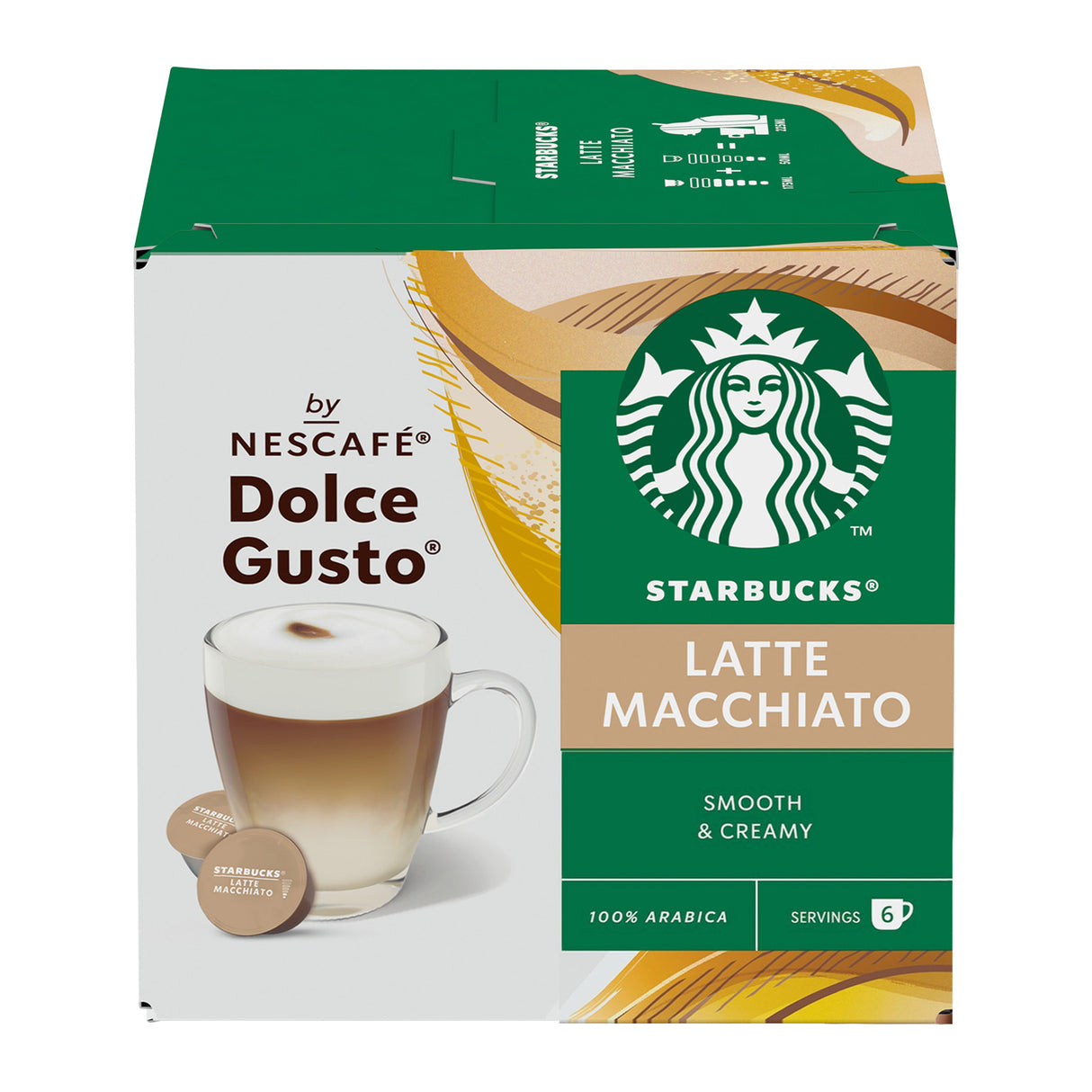 Nescafé Dolce Gusto Starbucks Latte Macchiato Coffee Pods Packet