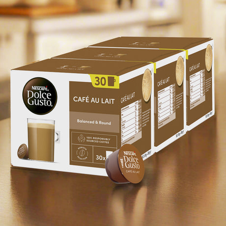 Dolce Gusto Cafe Au Lait Magnum Packs Coffee Pods 3x30 Case