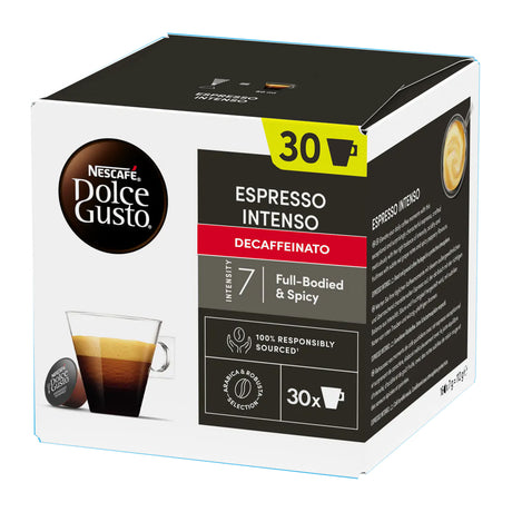 Dolce Gusto Espresso Intenso Decaf Magnum Packs Coffee Pods x30