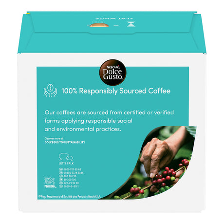 Nescafe Dolce Gusto Flat White coffee pod Magnum Packet reverse