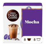 Nescafe Dolce Gusto Mocha coffee capsule packaging on a white background
